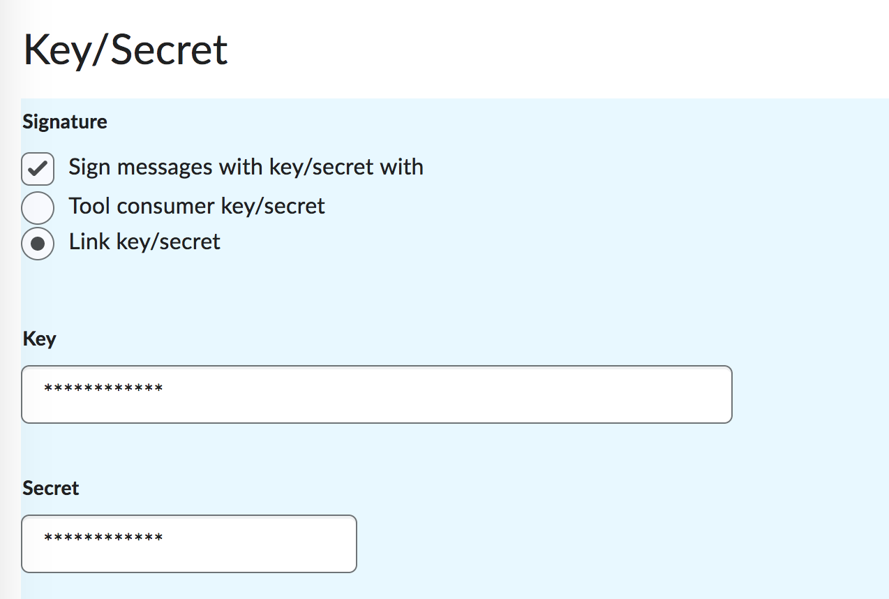 Key and Secret Screenshot